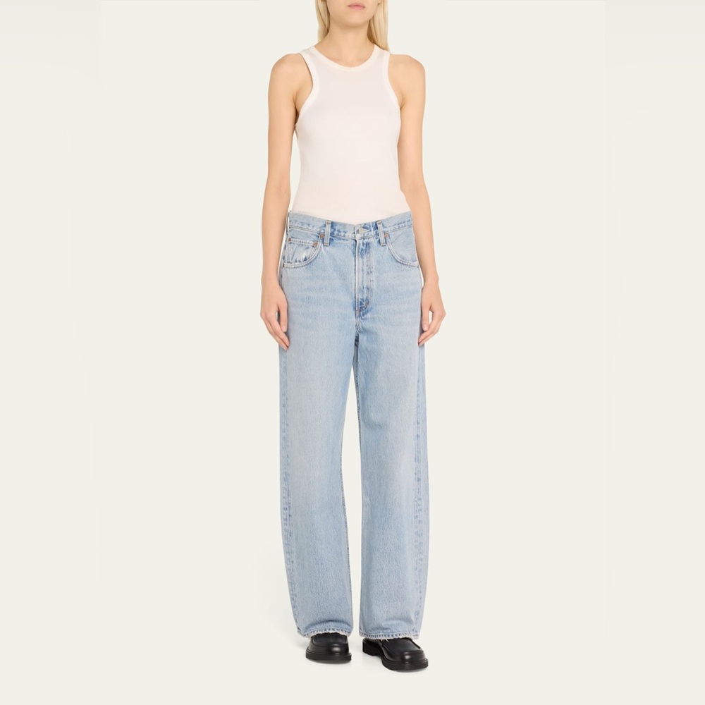 Agolde Light Blue Wide Leg Jeans